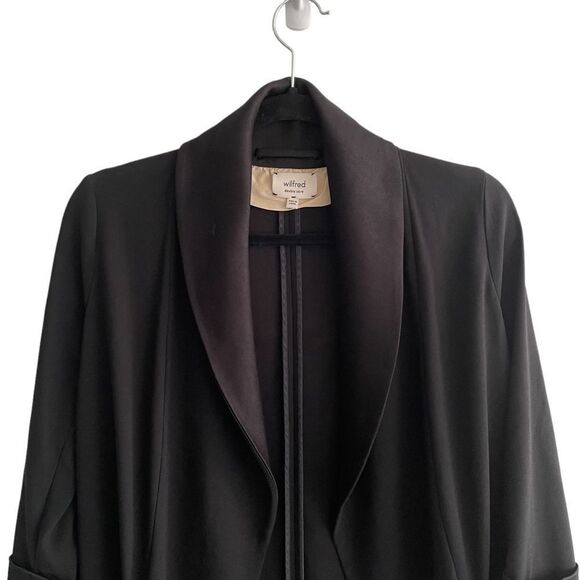 ARITZIA Wilfred Chevalier Open Cocoon Blazer Jacket Black 00 - Picture 4 of 8